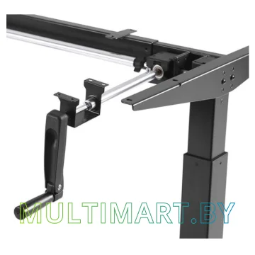 Стол для работы стоя ErgoSmart Manual Desk 1380x800x18 мм (альпийский белый/черный) картинка 5